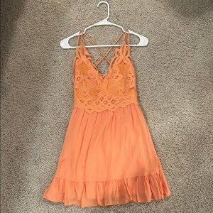 Orange Lace Dress